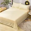 Sábana de una sola pieza, amigable con la piel, tela cepillada, adecuada para camas individuales o dobles, universal para todas las estaciones, funda de almohada para dormitorio de estudiantes, venta al por mayor de fábrica