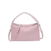 Bolso de Mano de Diseño de Nicho de Moda Estilo Coreano, Bolso Cruzado de Hombro de Color Sólido con Patrón Tejido Simple y Moderno, Bolso de Mujer para Viajar