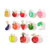 Granada Fresa Sandía Cereza Joyería de Frutas Estéreo Accesorios Colgante de Aleación DIY Colgante de Cadena para Teléfono Móvil Hecho a Mano
