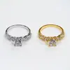 Joyería Transfronteriza, Anillo de Plata S925 de Lujo Ligero para Mujer, Nuevo Estilo de Moda con Incrustación de Moissanita Redonda, Suministro Directo de Fábrica
