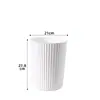 Papelera de plástico grande con diseño de rayas para el hogar, creativa, sin tapa, para dormitorio, cocina y baño