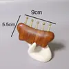 Escova Meridian de Latão Jacarandá Gatinho Pente de Cinco Dentes Raspagem Massagem Abdominal Escova de Pulso Pente de Massagem Meridian para Couro Cabeludo e Cabeça