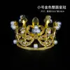 Adornos de Decoración para Pastel Corona de Cristal Negro Corona de Reina Enchufe de Cumpleaños Tocado Corona de Princesa para Adulto Accesorios