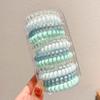 Anillo para el Cabello Línea Telefónica Azul Sal Marina de Yang Mi para Mujer Cola de Caballo Alta Cuerda para la Cabeza que No se Derrumba Cuerda para el Cabello de Alta Elasticidad Accesorios para el Cabello Gomas