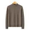 Suéter de felpa de cuello medio para hombre y mujer, cálido de invierno, prenda interior de cuello medio, camiseta de punto, capa base versátil de color liso