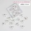 Decoraciones de Uñas con Forma de Lazo de Resina con Pedrería, Nuevos Accesorios Transparentes de Uñas con Forma de Lazo de Moda con Pedrería