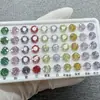 Aretes de titanio F136 con cuatro garras y circonita cúbica de corte rosa, aretes de botón estilo milenio, joyería para piercing de titanio G23, aretes para cartílago