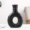 Vaso Geométrico de Cerâmica Criativo Simples Nórdico com Formato Especial Preto e Branco Minimalista Estilo Menina Pastoral Decoração de Casa para Homestay
