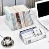 Cesta de Armazenamento de Livros Transparente PET para Mesa de Escritório Caixa de Armazenamento de Arquivos de Escritório Grande Média Pequena Caixa de Armazenamento para Organização de Sala de Estar