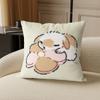 Linda Almohada de Conejito Girly para Decoración del Hogar, Cojín de Sofá, Cojín para el Respaldo, Soporte Lumbar, Funda de Almohada para Siesta en la Oficina