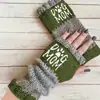 Guantes Personalizados para Otoño e Invierno, Guantes de Punto Cálidos y de Moda para Mujer, Moda Transfronteriza Guantes Bordados Patchwork Cálidos