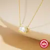 Nueva Cadena para Clavícula de Plata de Ley S925 con Diamante Cuadrado Geométrico Distintivo, Cadena Ligera de Lujo, Diseño Coreano de Nicho, Collar para Llevar