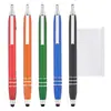 Publicidad transfronteriza metal de alta calidad pluma de dibujo pluma de dibujo en blanco puede escribir impresión metal táctil capacitivo palanca pluma