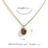 Collar Versátil de Moda de Lujo Ligero Estilo Ojo de Tigre Cadena para Clavícula Joyería Colgante de Acero Inoxidable Collar Estilo Ins Europeo y Americano