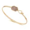 Pulseira Europeia e Americana de Cacho de Cristais de Diamante Moda Coringa Multicolor Amor Venda Direta Imitação Joias de Turquesa Natural