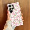 Funda de Película Floral de Pantalla Completa Estilo Ins de Lujo Ligero Adecuada para Funda de Teléfono Samsung S25Ultra S24 Cubierta Protectora Anti-Caídas