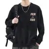 Stock de fábrica Estilo Casual Minimalista Americano Sudadera con Capucha de Cuello Pequeño y Cuello Redondo para Hombre Otoño Invierno Top Engrosado Adolescente Manga Larga