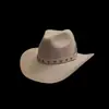 Sombrero de copa vintage de jazz occidental transfronterizo nuevo protección solar para exteriores sombrero de copa de lana pura