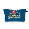 Bolsas de Navidad Nueva Bolsa de Cosméticos Navideña para Niños Bolsa de Tocador de Dibujos Animados Bolsa de Almacenamiento Estampada