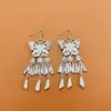 Pendientes Étnicos Vintage con Borlas Estilo Largo Pendientes Miao de Plata Pendientes Étnicos Miao de Yunnan de Pavo Real y Fénix para Mujer
