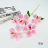 Flores Artificiales de Seda para Decoración de Salón de Bodas, Arreglos Florales, Decoración del Hogar, Flores Falsas, Tallo Único de Orquídea Phalaenopsis Impreso en 3D con 5 Flores