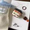 Estrella Rayada Naranja Retro Protección para Auriculares AirPods 4ª Generación Adecuado para Auriculares Bluetooth AirPods Pro2