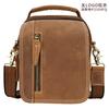 Moda Vaca Europeia e Americana Retro Cowhide Shoulder Crossbody Bag Homens Casual Crazy Horse Leather Waist Bag Couro Genuine Mobile Phone Crossbody Bag
