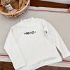 Terciopelo alemán para niños cuello alto versátil camiseta básica otoño e invierno ropa infantil para niños y niñas bebé divertido niños pequeños y medianos camiseta de manga larga top