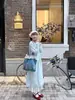 Bolso de Mano de Mezclilla Bordado en el Hombro de Encaje Dulce Artístico Retro Japonés Dulce Nuevo de Primavera y Verano