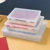 Caja Transparente de Gran Capacidad para Almacenamiento de Archivos A4, Organizador de Documentos para el Hogar, Caja de Almacenamiento de Escritorio para Información de Oficina