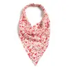 Novo lenço de cabeça de pano floral, acessórios de cabelo, lenço triangular, faixa de cabelo, elástico de cabelo feminino, adorno de cabeça que combina com tudo