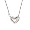 Estilo japonês e coreano Ins Niche Light Luxury Elegant Women's All-match Collarbone Chain Jóias Simples Alloy Hollow Love Necklace