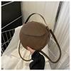 Bolso redondo pequeño de moda bolso de mujer 2023 otoño e invierno Nuevo bolso bandolera sencillo y moderno de rombos para ir al trabajo