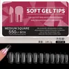 Amazon Caja Blanca de Porcelana Uñas de Manicura Ultradelgadas Sin Rastro Mate Largas Forma de Gota de Agua Almendra Uñas sin Grabado Gratis 550 Piezas/Caja