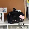 Nueva linda bolsa de lápices de peluche de Hello Kitty con dibujos animados japoneses, bolsa de almacenamiento de papelería de gran capacidad, caja de papelería para estudiantes