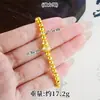 Novo Produto da Loja Dourada: Pulseira Dourado Areia Amarelo Estilo Vintage Deus da Riqueza para Mulheres, Joia Pulseira Redonda de Sementes de Abóbora Fosca Imitação de Ouro Retrô