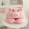 Almohada de Cuello en U con Capucha Rellena Dibujos Animados Protección para el Cuello al Dormir Siesta Oficina Hogar Almohada Multifuncional Regalos para Niños y Niñas
