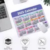 Calendario Inglés 2025 Año del Serpiente Alfombrilla de Ratón Pequeña Oficina de Comercio Exterior Alfombrilla para Teclado Antideslizante Regalo de Amazon Alfombrilla de Escritorio