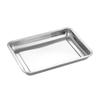Plato cuadrado de acero inoxidable engrosado plato rectangular engrosado y profundizado bandeja de restaurante plato para barbacoa plato para vaporera de cantina al por mayor