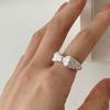 Fan Zhiqiao Joyería de Estilo Coreano Anillo de Lazo de Plata Esterlina 925 Personalizado Anillo Xiaohongshu Ins Joyería