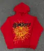 Sudadera con capucha de forro polar grueso de peso pesado 450 g, original de ultramar, para hombre, con estampado de espuma de Araña Sp5Der