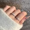Anillo abierto de circonita de mariposa para niñas, lujo ligero, diseño nicho de alto sentido, nuevo anillo para el dedo índice de novia, uso apilado