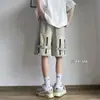Shorts de Mezclilla para Hombre Verano Calle Alta Marca de Moda 2025 Nuevos Casual Modernos de Cinco Puntos Sueltos Tallas Grandes Pantalones de Pierna Ancha