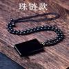 Colgante de Obsidiana Natural para Hombre, Collar con Colgante de Cristal Negro para Mujer, Regalo para Pareja, Paz y Seguridad