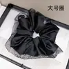 Nuevo Producto Estilo Coreano: Scrunchie de Satén Lujoso y Brillante con Pedrería y Flecos, Elástico Grande de Alta Gama para el Cabello con un Toque Elegante