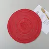 Mantel Individual para Mesa de Comedor del Hogar Estilo Nórdico, Fondo de Lino para Fotografía de Alimentos y Horneado Casero, Mantel Redondo Aislante Térmico Transfronterizo, Mantel de Hilo de Algodón
