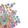 Flor de Flor de Cinco Pétalos de Acrílico Jelly de Dos Tonos Color Plateado 12mm Accesorios para el Cabello Estilo Antiguo DIY Pasadores Cuentas Sueltas Material Accesorios Adornos