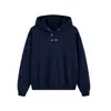 Sudadera con capucha retro americana para hombre y mujer, diseño casual de moda con hebilla metálica, top de calle estilo ins al por mayor