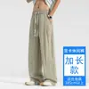Pantalones de Tencel y Lino Otoño para Hombre 2026 Nuevos Pantalones de Pierna Ancha Rectos Casuales Pantalones Deportivos Primavera y Otoño Pantalones de Chándal Sueltos