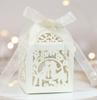 Caixa de doces Dia dos Namorados caixa de doces de casamento oca papel perolado chocolate furo a laser fita caixa de papelão pronta entrega
